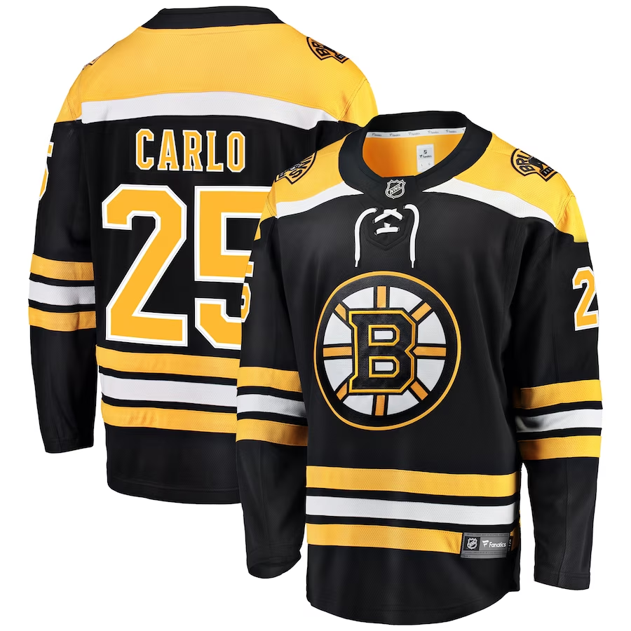 Men's Boston Bruins Brandon Carlo #25 Black Jersey